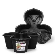 Plasmont Vaso Petalas Empilhavel 1,0 Lto Preto R: 529