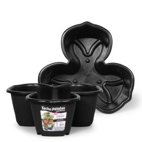 Plasmont Vaso Petalas Empilhavel 11,5 Lto Preto R: 524
