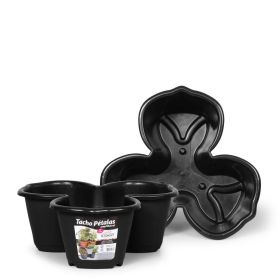 Plasmont Vaso Petalas Empilhavel 8 Lts Preto Rf0783