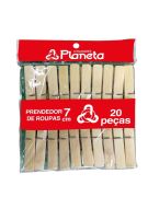 Prendedor de Roupas Bamboo 7cm c/20und