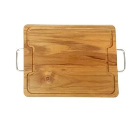 Tabua Eucalipto Retangular c/alça 22x36 cm Ref:202