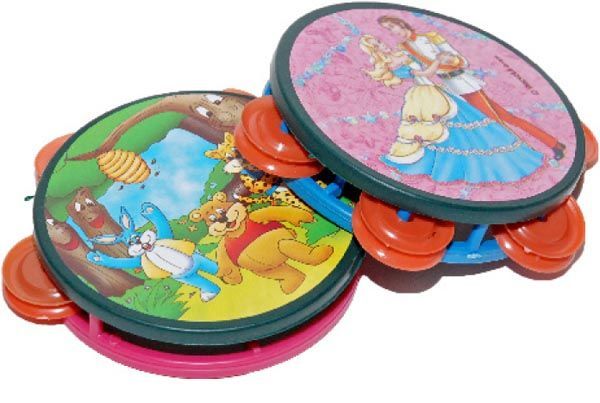 Toys Pandeiro Plast. Infantil Peq. 10cm