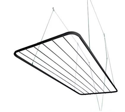 Varal de Teto em Aço 0,90x0,56 Mt Preto