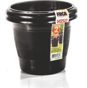 Vaso Jogo 2 Pc Redondo Preto 700 ml Ref: 1381