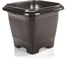 Vaso Plastico Quadrado 800ml Preto R:1366